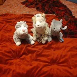 Set of Three Plush Cat Toys